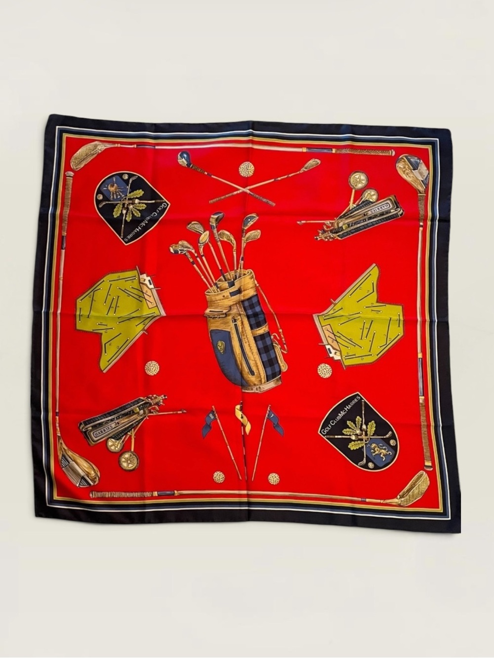 New! Golf Club Mc Harries Collection
100% Silk Square Scarf 34x34